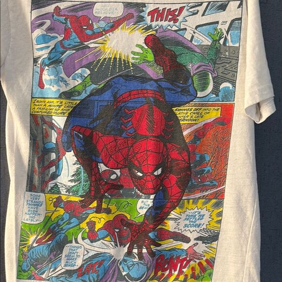 Kids Marvel White Graphic Tee Size M - Picture 3 of 4